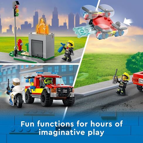 LEGO City Fire Rescue & Police Chase 60319 Building Toy Set for Kids, Boys, and Girls Ages 5+ (295 Pieces) in Saudi Arabia