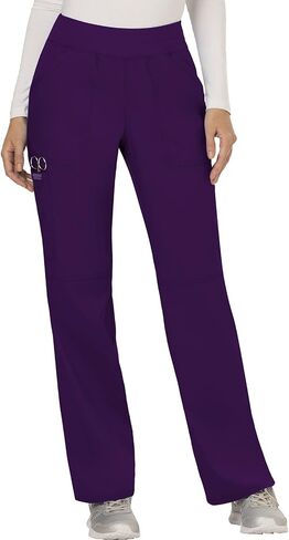 Cherokee Women Scrubs Pant Workwear Revolution Mid Rise Straight Leg Pull-On WW110 in Saudi Arabia