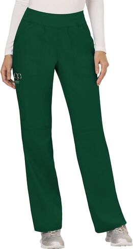 Cherokee Women Scrubs Pant Workwear Revolution Mid Rise Straight Leg Pull-On WW110 in Saudi Arabia