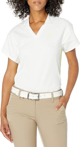 Adidas Golf Women's Standard 3-Stripes Primegreen Polo Shirt, White, M in Saudi Arabia