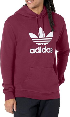 adidas Originals Men's Adicolor Classics Trefoil Hoodie, Victory Crimson/White, X-Large in Saudi Arabia