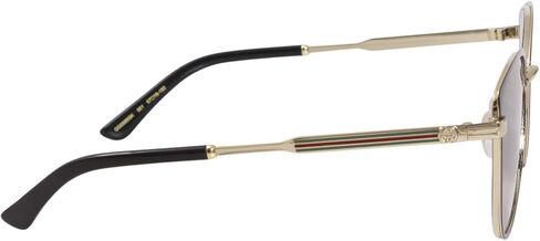 Gucci GG 0589SK 001 Black Gold Metal Cat-Eye Sunglasses Grey Gradient Lens, 57-16-150 in Saudi Arabia