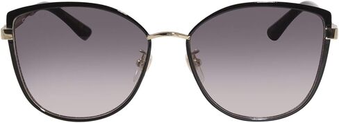 Gucci GG 0589SK 001 Black Gold Metal Cat-Eye Sunglasses Grey Gradient Lens, 57-16-150 in Saudi Arabia