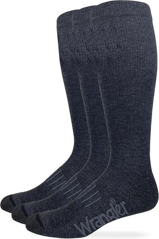 Wrangler Mens Ultra Dri Seamless Toe Western Boot Socks 3 Pair Pack in Kuwait