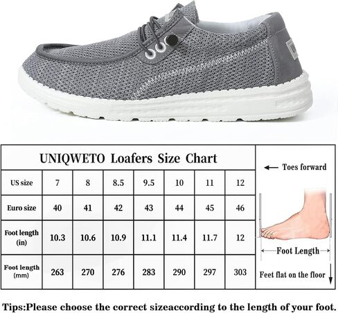 UNIQWETO Men's Slip On Loafers with Arch Support | Foam-Cushioned Footbed | Comfortable & Light-Weight Shoe | Men's Lace Up Loafers | Walking Shoes in Saudi Arabia