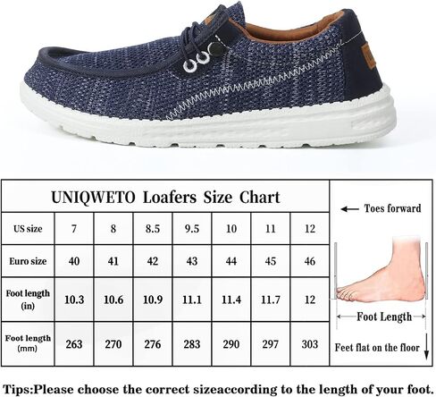 UNIQWETO Men's Slip On Loafers with Arch Support | Foam-Cushioned Footbed | Comfortable & Light-Weight Shoe | Men's Lace Up Loafers | Walking Shoes in Saudi Arabia