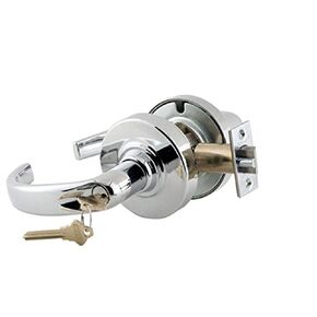 Schlage commercial ND53SPA625 ND Series Grade 1 Cylindrical Lock, Entry Function Turn/Push-Button Locking, Sparta Lever Design, Bright Chrome Finish in Saudi Arabia