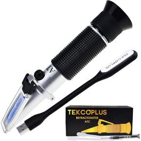 Brix Refractometer Range 0-32% Brix with 0.2% Division, for Brandy, Beer, Fruits, Cutting Liquid