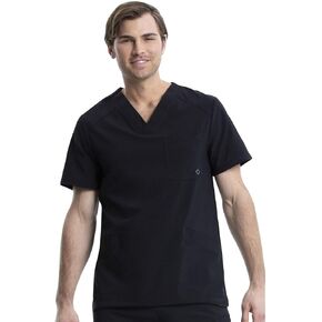 Cherokee V- Neck Men's Scrub Top with Rib Knit Back Panels CK900A