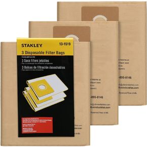 Stanley 25-1230 4-5 Gallon Disposable Filter Bag for Wet/Dry Vacuums, 3-Pack in Saudi Arabia