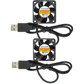 ANVISION 2-Pack 40mm x 10mm DC 12V مروحة تبريد بدون فرش، محمل كروي مزدوج، YDM4010B12 in Kuwait