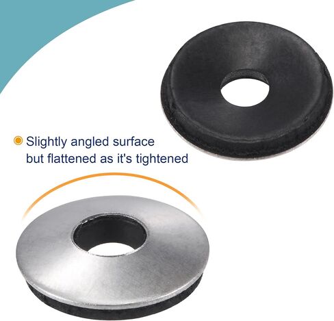 غسالات الختم المستعبدة من MECCANIXITY مقاس 25 × 5.5 × 2.8 مم من الفولاذ المقاوم للصدأ EPDM حشية لولبية مدعومة بالمطاط، عبوة من 100 قطعة in Kuwait