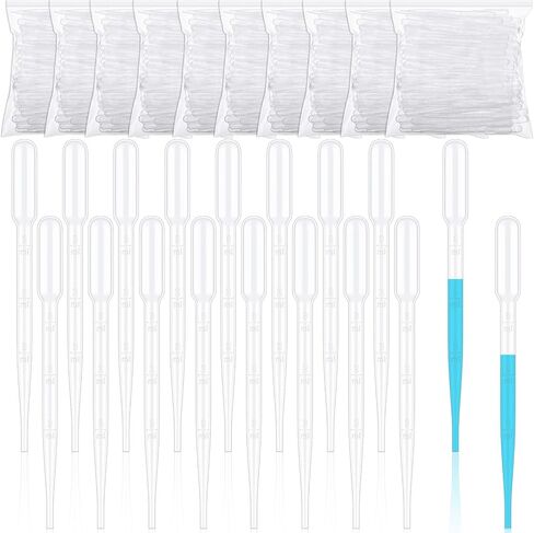 Buryeah 1000 Pcs Plastic Pipettes Droppers 3ml Disposable Transfer Pipettes Eye Dropper Small Graduated Pipettes Dropper for Science Laboratory, DIY Art, Essential Oils Makeup in Kuwait