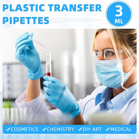 Buryeah 1000 Pcs Plastic Pipettes Droppers 3ml Disposable Transfer Pipettes Eye Dropper Small Graduated Pipettes Dropper for Science Laboratory, DIY Art, Essential Oils Makeup in Kuwait