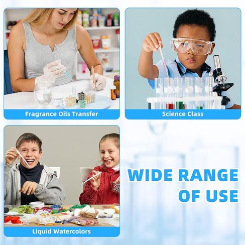 Buryeah 1000 Pcs Plastic Pipettes Droppers 3ml Disposable Transfer Pipettes Eye Dropper Small Graduated Pipettes Dropper for Science Laboratory, DIY Art, Essential Oils Makeup in Kuwait