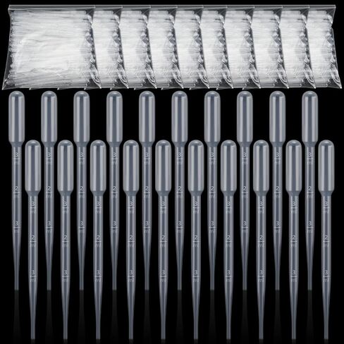 Buryeah 1000 Pcs Plastic Pipettes Droppers 3ml Disposable Transfer Pipettes Eye Dropper Small Graduated Pipettes Dropper for Science Laboratory, DIY Art, Essential Oils Makeup in Kuwait