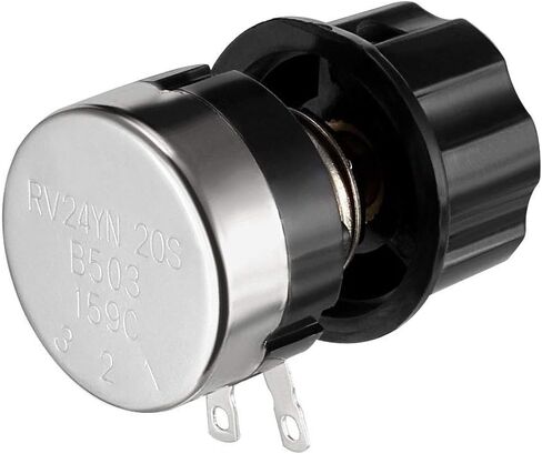 HLin 2 Pieces RV24YN20S B504 500k Ohm Variable Resistors Single Turn Rotary Carbon Film Potentiometer w Knob in Kuwait