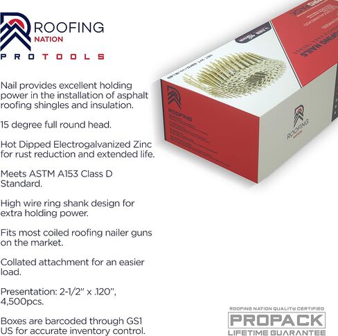 2-1/2 in. x .131 in. Electro Galvanized Ring Shank Coil Framing/Siding Nails (4,500 Contractor Pack) in Saudi Arabia