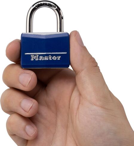 Master Lock 142DCM Covered Aluminum Keyed Padlock, 1-Pack, Blue in Saudi Arabia