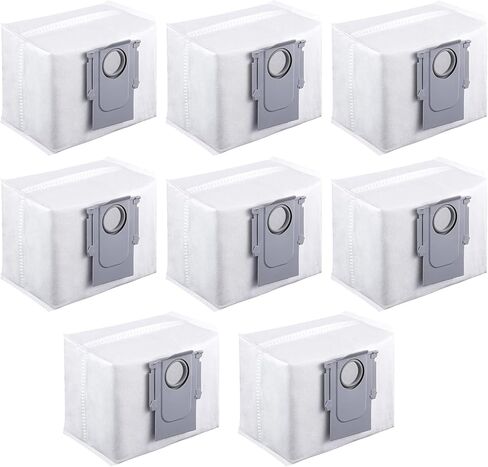 8 Pack Vacuum Bag of Auto-Empty Dock Pure for Roborock S8+/ S8 Pro Ultra/ Q5/ Q5+/ Q7/ Q7 Max/ S7 MaxV Ultra Disposable Dust Bag in Kuwait