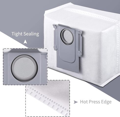 8 Pack Vacuum Bag of Auto-Empty Dock Pure for Roborock S8+/ S8 Pro Ultra/ Q5/ Q5+/ Q7/ Q7 Max/ S7 MaxV Ultra Disposable Dust Bag in Kuwait