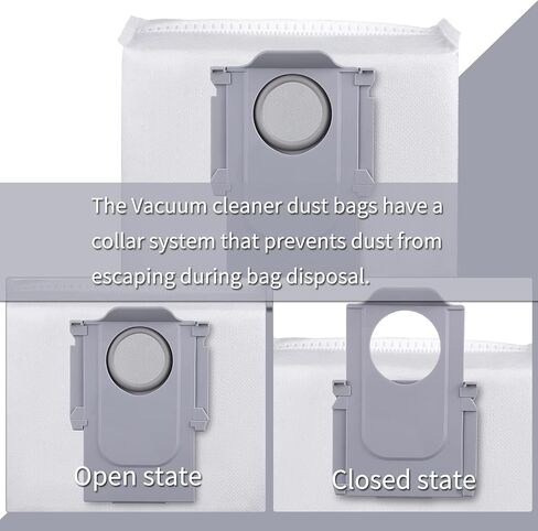 8 Pack Vacuum Bag of Auto-Empty Dock Pure for Roborock S8+/ S8 Pro Ultra/ Q5/ Q5+/ Q7/ Q7 Max/ S7 MaxV Ultra Disposable Dust Bag in Kuwait