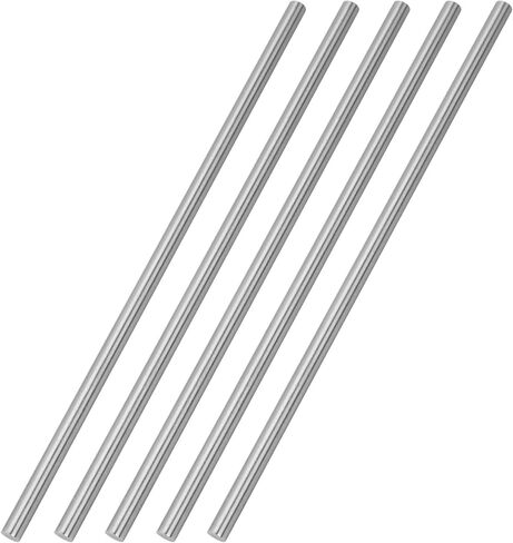 TOPPROS حزمة من 5 قضبان فولاذية مستديرة، قطر 6 مم HSS مخرطة بار أداة المخزون 200 مم / 7.87 بوصة طويلة، لمخارط حفر ترس العمود، آلة مملة تحول المحور المصغر، أداة حرفية دبوس أسطواني in Kuwait