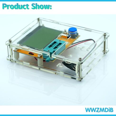 WWZMDiB LCR-T4 Mega328 اختبار الترانزستور الرقمي المقاومة السعة الصمام الثنائي الصمام الثلاثي السعة المقاومة ESR متر MOS PNP NPN LCR مع حافظة in Kuwait