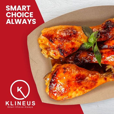 100 pcs Paper Food Trays Disposable, 1 LB Brown Food Boats Disposable for Serving Concession Food, Paper Tray, Nacho Trays Disposable, Paper Boats for Food in Festivals, Carnivals and Fairs in Kuwait