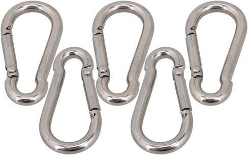 szzijia M4 40mm Multifunctional 304 Stainless Steel Spring Loaded Gate Snap Carabiner Quick Link Lock Ring Hook in Saudi Arabia