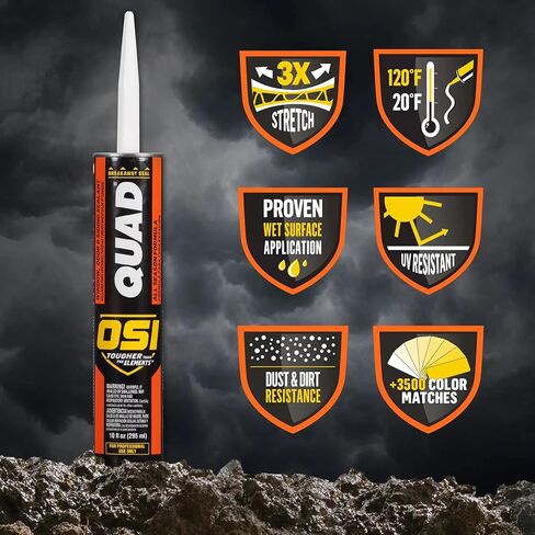 OSI Quad Window، Door وSinging Sealant، بيج 405، 10 أونصة سائلة، خرطوشة in Kuwait