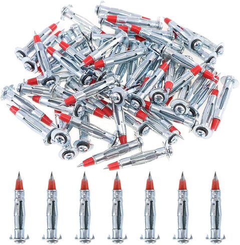 Glarks 60Pcs Heavy Duty 1/8 inch 35MM Zinc Plated Steel Molly Bolt Drive Hollow Drive Wall Anchor Screws Set (1/8SDx35MM) in Kuwait
