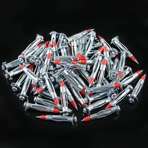 Glarks 60Pcs Heavy Duty 1/8 inch 35MM Zinc Plated Steel Molly Bolt Drive Hollow Drive Wall Anchor Screws Set (1/8SDx35MM) in Kuwait