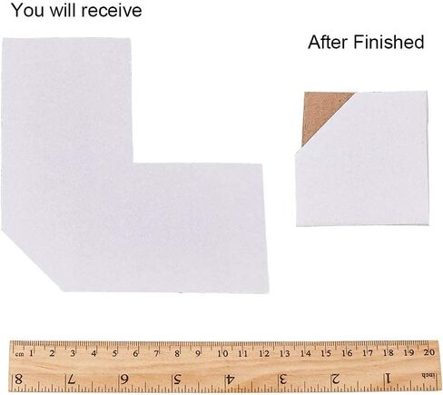 PH PandaHall 50pcs Cardboard Frame Corner Guard Protectors for Art Paintings, Picture Frames, Photos, Paper Stacks(5.1 x 5.1 inches) in Saudi Arabia