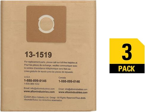 Stanley 25-1230 4-5 Gallon Disposable Filter Bag for Wet/Dry Vacuums, 3-Pack in Saudi Arabia