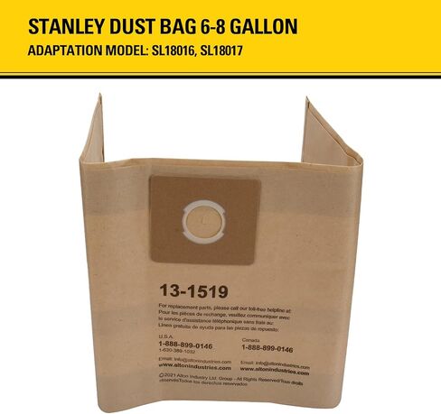 Stanley 25-1230 4-5 Gallon Disposable Filter Bag for Wet/Dry Vacuums, 3-Pack in Saudi Arabia