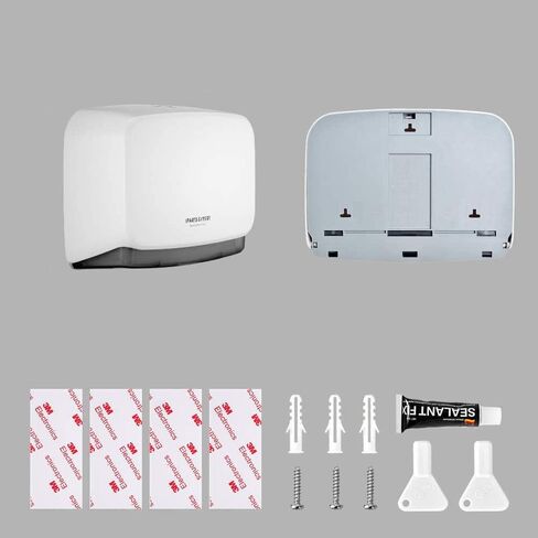 موزع مناشف ورقية تجاري، موزع مناشف ورقية للحمام مثبت على الحائط، حامل علبة مناديل ورقية مطوية يدويًا للمطبخ والحمام in Kuwait