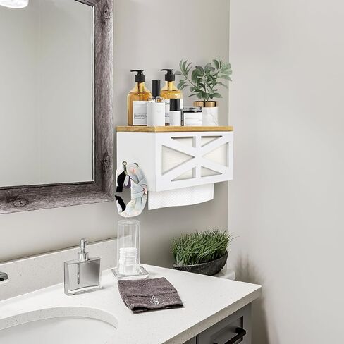 موزع المناشف الورقية الخشبية على الحائط، حامل المناشف الورقية على الحائط مع غطاء وخطاطيف معدنية، طية تجارية على شكل حرف C، طية على شكل حرف Z، موزع حامل مناشف يد ورقي ثلاثي الطي، حامل مناديل لمطبخ الحمام in Kuwait