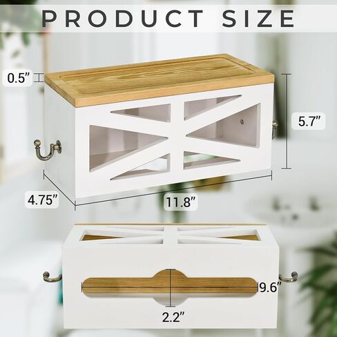 موزع المناشف الورقية الخشبية على الحائط، حامل المناشف الورقية على الحائط مع غطاء وخطاطيف معدنية، طية تجارية على شكل حرف C، طية على شكل حرف Z، موزع حامل مناشف يد ورقي ثلاثي الطي، حامل مناديل لمطبخ الحمام in Kuwait