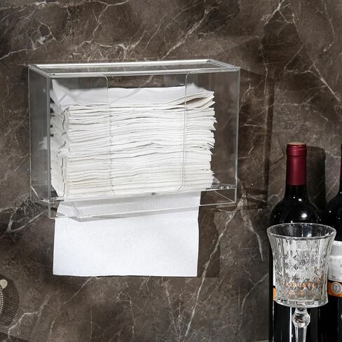 موزع المناشف الورقية التجاري على الحائط، موزع مناشف ورقية أسود ثلاثي الطي مع غطاء مناسب للمناشف الورقية المطوية على شكل حرف C أو متعددة الطي، حامل المناشف الورقية للحمام والمرحاض والمطبخ in Kuwait