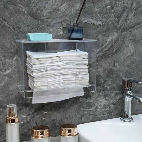 موزع المناشف الورقية التجاري على الحائط، موزع مناشف ورقية أسود ثلاثي الطي مع غطاء مناسب للمناشف الورقية المطوية على شكل حرف C أو متعددة الطي، حامل المناشف الورقية للحمام والمرحاض والمطبخ in Kuwait