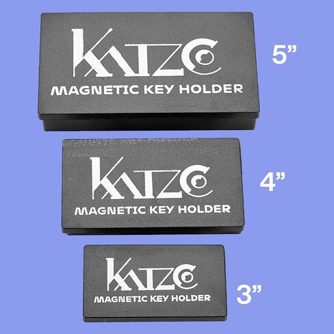 حامل مفاتيح مغناطيسي من Katzco - 3 عبوات - 1.25 × 2.75 بوصة - حافظات بلاستيكية سوداء متينة مع مغناطيس قوي - للمقصورات الآمنة، ومفاتيح السيارة الإضافية، والمنزل، والمزيد in Kuwait