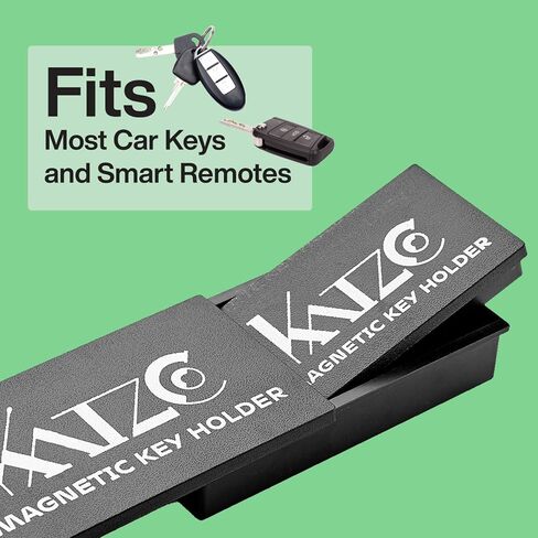 حامل مفاتيح مغناطيسي من Katzco - 3 عبوات - 1.25 × 2.75 بوصة - حافظات بلاستيكية سوداء متينة مع مغناطيس قوي - للمقصورات الآمنة، ومفاتيح السيارة الإضافية، والمنزل، والمزيد in Kuwait