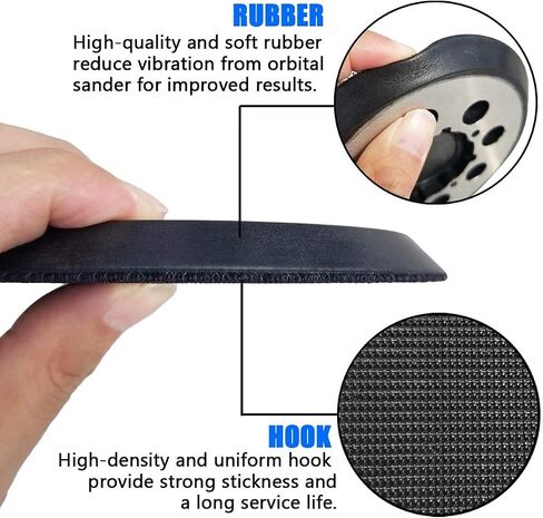 2 Pack 5 Inch 8 Hole Replacement Sander Pad for Dewalt DWE6423/6423K, DWE6421/6421K, DWE6421-B2, DWE6421-B3, DWE6421-BR, DCW210B - 5" Hook and Loop Sanding Backing Pad in Saudi Arabia