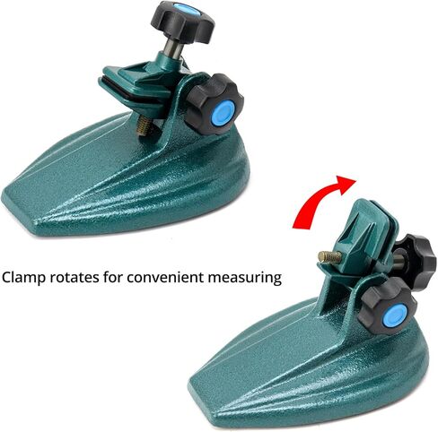 حامل ميكرومتر من QWORK مع وسادة تثبيت مزدوجة غير قابلة للانزلاق، حامل ميكرومتر بقاعدة من الحديد الزهر المطلي للميكرومتر حتى 4 بوصات in Kuwait