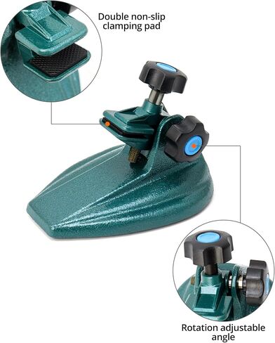 حامل ميكرومتر من QWORK مع وسادة تثبيت مزدوجة غير قابلة للانزلاق، حامل ميكرومتر بقاعدة من الحديد الزهر المطلي للميكرومتر حتى 4 بوصات in Kuwait