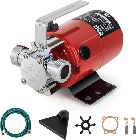 Utility Pump, Prostormer 1/10HP 120V Mini Portable Electric Water Transfer Pump 330GPH Plumbing Equipment with Water Hose Kit Great for Yard, Garden, Pool Draining in Kuwait