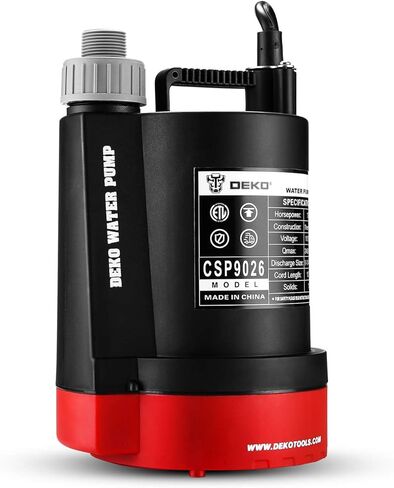 Sump Pump: DEKOPRO 1HP Submersible Pump for Pool Draining 3302GPH Stainless Steel Water Pump with Float Switch in Saudi Arabia