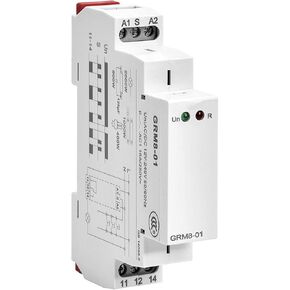 LNKWEL GRM8-01 مرحل الإغلاق 12 فولت مرحل الموقت مرحل الدفع الإلكتروني SPDT 16A DIN السكك الحديدية جبل التيار المتناوب/DC12V ~ 240 فولت in Kuwait