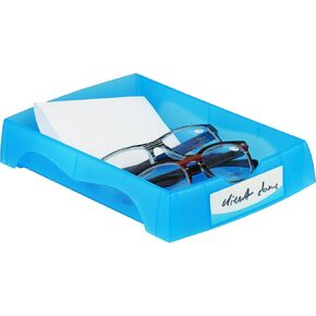 صينية عمل بصرية من نوبل باك - 10 عبوات من صينية التوزيع الضوئية القابلة للتكديس مع ملصق لنظارات Rx ونظارات القراءة والنظارات الشمسية (أزرق) in Kuwait